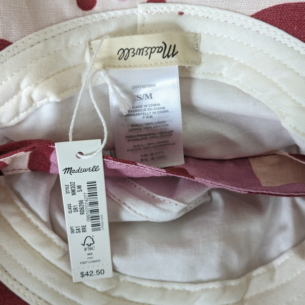 Sold on M! NWT Madewell Lantern Bucket Hat in Geodaisy Batik - Picture 5 of 8